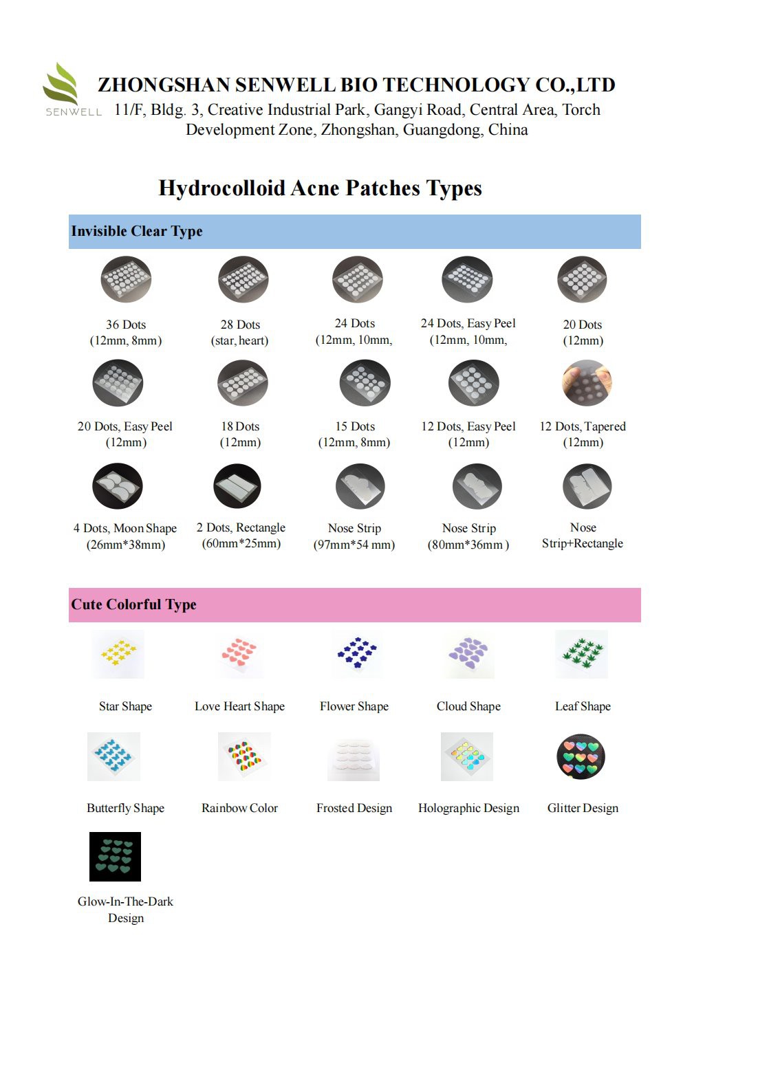 acne patch size and shape